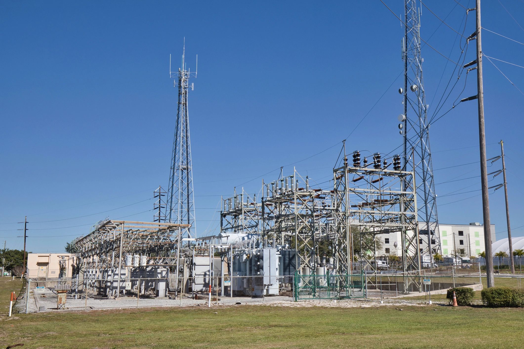 Electrical substation representing power infrastructure for data center site selection